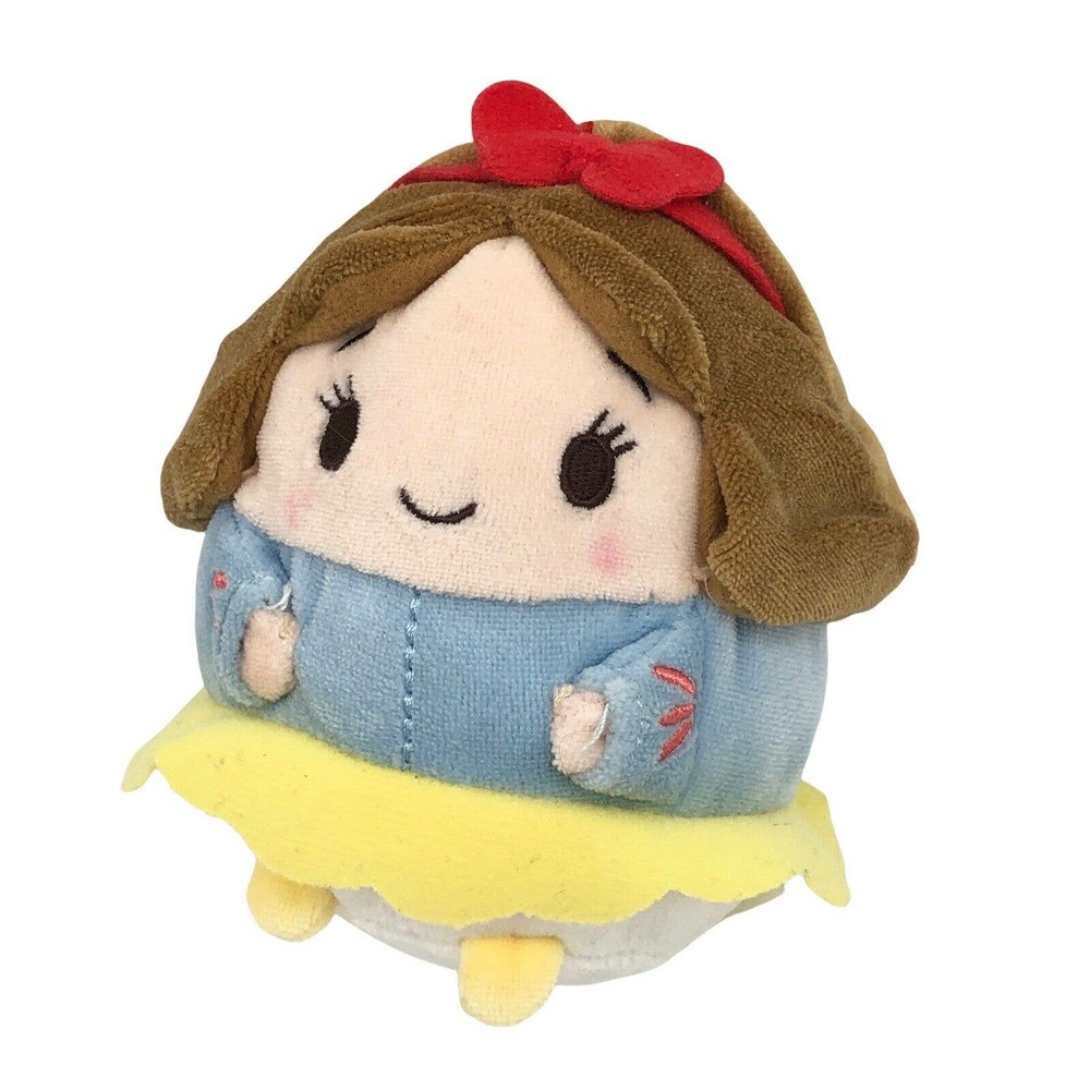 Disney Ufufy Plush Snow White Apple Blossom Ball Stuffed Toy 5” Red Bow EUC